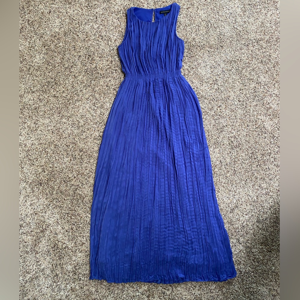Banana Republic Royal Blue Pleated Dress